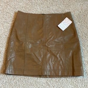 Free People Leather skirt.